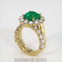 3.85 Ct. Emerald Ring, 18K Yellow Gold 2