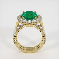 3.85 Ct. Emerald Ring, 18K Yellow Gold 3