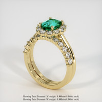 1.18 Ct. Emerald Ring, 18K Yellow Gold 2