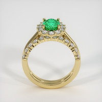 1.06 Ct. Emerald Ring, 18K Yellow Gold 3