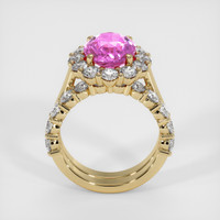 3.34 Ct. Pink Sapphire Ring, 18K Yellow Gold 3