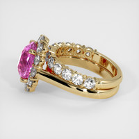 3.34 Ct. Pink Sapphire Ring, 18K Yellow Gold 4