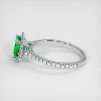 0.70 Ct. Emerald Ring, Platinum 950 4