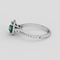 1.61 Ct. Bluish Green Sapphire Ring, Platinum 950 4
