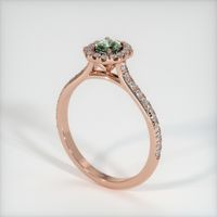 0.66 Ct. Green Sapphire Ring, 14K Rose Gold 2