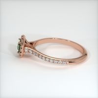 0.66 Ct. Green Sapphire Ring, 14K Rose Gold 3