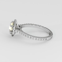 1.40 Ct. Peach Sapphire Ring, 14K White Gold 4