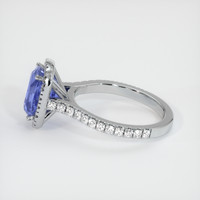 3.00 Ct. Blue Sapphire Ring, 18K White Gold 4