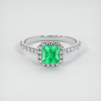 Emerald Ring 1.01 Ct., 18K White Gold Preview
