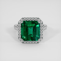 6.64 Ct. Emerald Ring, 18K White Gold 1