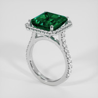 6.64 Ct. Emerald Ring, 18K White Gold 2