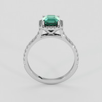 1.61 Ct. Bluish Green Sapphire Ring, 18K White Gold 3