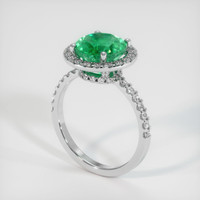 2.60 Ct. Emerald Ring, Platinum 950 2