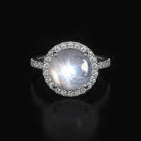 5.50 Ct. Grey Sapphire Ring, Platinum 950 1