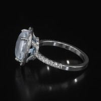 5.50 Ct. Grey Sapphire Ring, Platinum 950 4