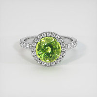 2.94 Ct. Green Sapphire Ring, Platinum 950 1