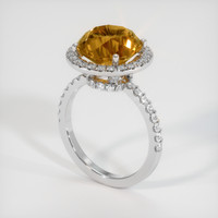 6.85 Ct. Yellowish Brown Zircon Ring, 10K White Gold 2