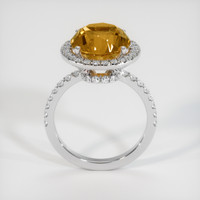 6.85 Ct. Yellowish Brown Zircon Ring, 10K White Gold 3