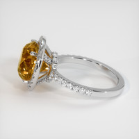 6.85 Ct. Yellowish Brown Zircon Ring, 10K White Gold 4