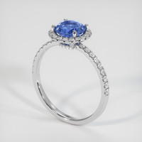 1.91 Ct. Blue Sapphire Ring, 10K White Gold 2