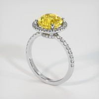 3.53 Ct. Yellow Sapphire Ring, 10K White Gold 2