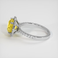 3.53 Ct. Yellow Sapphire Ring, 10K White Gold 4
