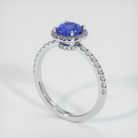 0.94 Ct. Sapphire Ring, 14K White Gold 2