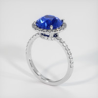 3.85 Ct. Sapphire Ring, 14K White Gold 2