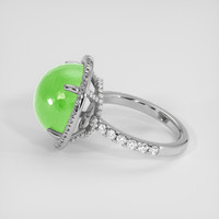 15.79 Ct. Green Peridot Ring, 14K White Gold 4