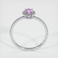 0.64 Ct. Pink Sapphire Ring, 14K White Gold 3