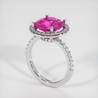 4.57 Ct. Pink Sapphire Ring, 14K White Gold 2