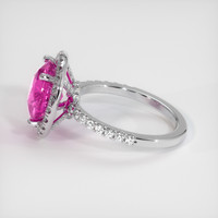4.57 Ct. Pink Sapphire Ring, 14K White Gold 4