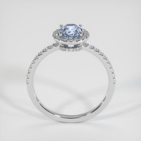 1.31 Ct. Greyish Blue Sapphire Ring, 14K White Gold 3