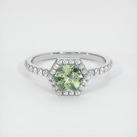 0.89 Ct. Sapphire Ring, 14K White Gold 1