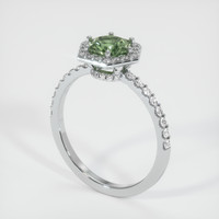 0.89 Ct. Sapphire Ring, 14K White Gold 2