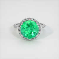 4.42 Ct. Emerald Ring, 18K White Gold 1