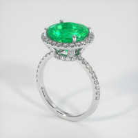 4.42 Ct. Emerald Ring, 18K White Gold 2