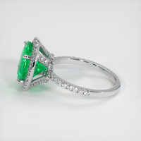 4.42 Ct. Emerald Ring, 18K White Gold 4