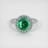 2.60 Ct. Emerald Ring, 18K White Gold 1