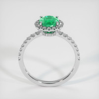 0.86 Ct. Emerald Ring, 18K White Gold 3