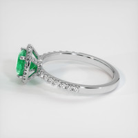 0.86 Ct. Emerald Ring, 18K White Gold 4
