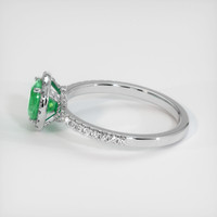 0.85 Ct. Emerald Ring, 18K White Gold 4