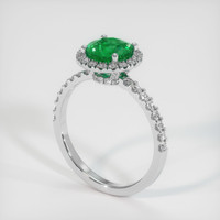 1.13 Ct. Emerald Ring, 18K White Gold 2