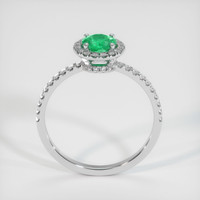 0.40 Ct. Emerald Ring, 18K White Gold 3