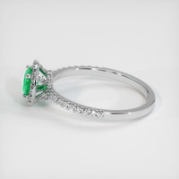 0.40 Ct. Emerald Ring, 18K White Gold 4