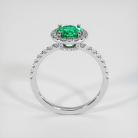 0.92 Ct. Emerald Ring, 18K White Gold 3