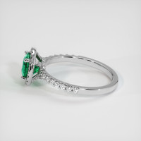 0.92 Ct. Emerald Ring, 18K White Gold 4