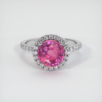 3.31 Ct. Pink Sapphire Ring, 18K White Gold 1