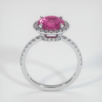 3.31 Ct. Pink Sapphire Ring, 18K White Gold 3