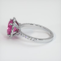3.31 Ct. Pink Sapphire Ring, 18K White Gold 4